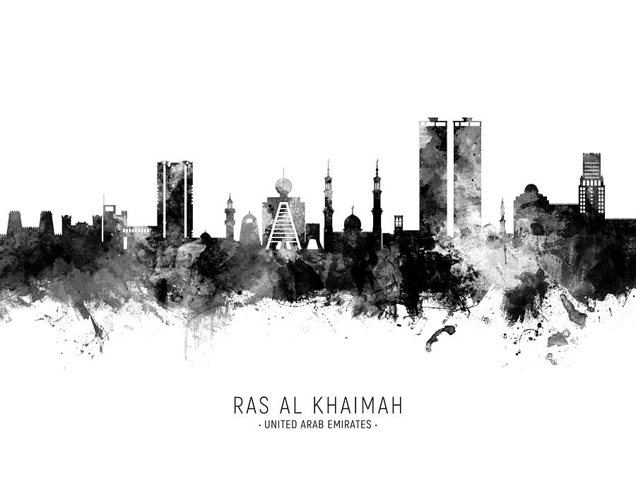 Ras Al Khaimah Skyline #47 Digital Art by Michael Tompsett