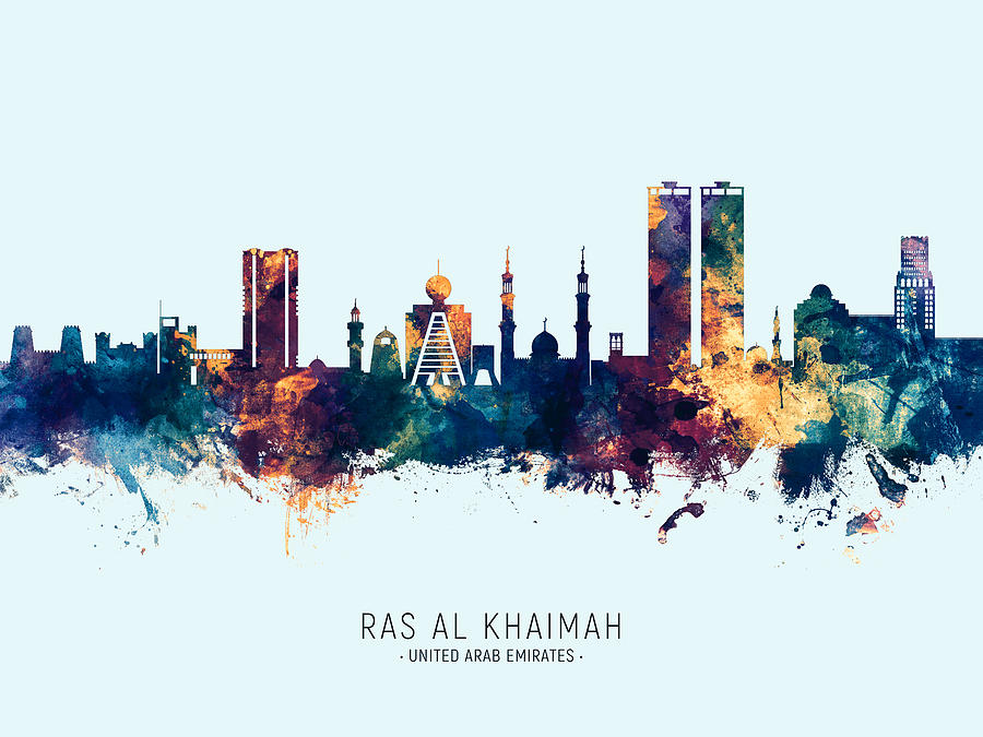 Ras Al Khaimah Skyline #49 Digital Art by Michael Tompsett