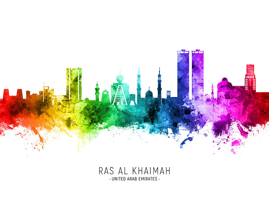 Ras Al Khaimah Skyline #50 Digital Art by Michael Tompsett