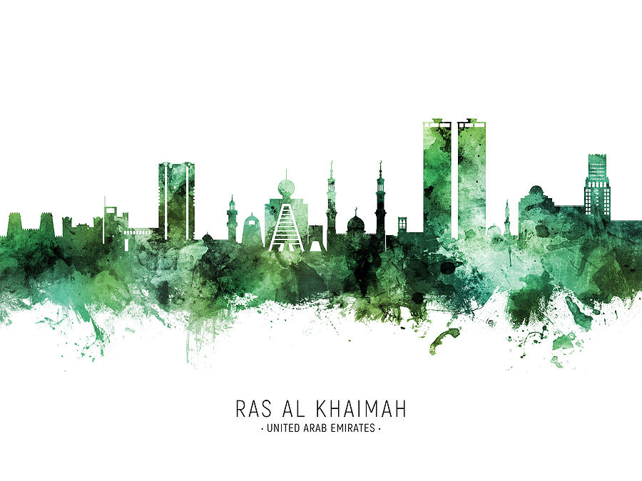 Ras Al Khaimah Skyline #53 Digital Art by Michael Tompsett