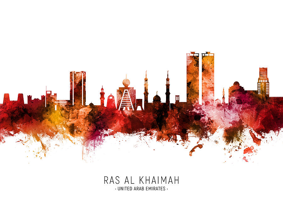 Ras Al Khaimah Skyline #56 Digital Art by Michael Tompsett