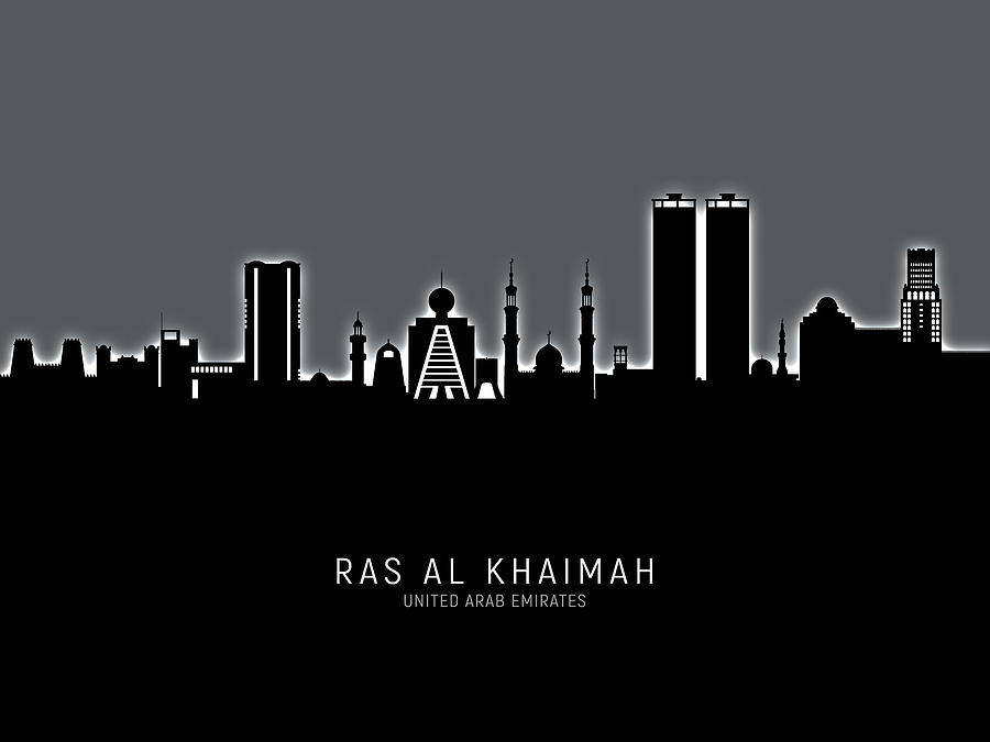 Ras Al Khaimah Skyline #60 Digital Art by Michael Tompsett