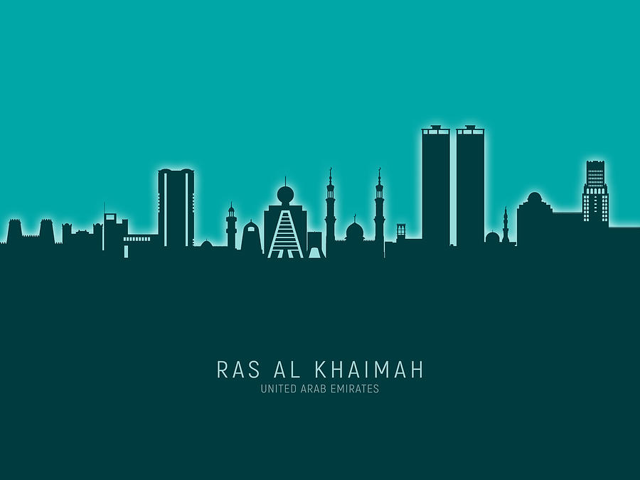 Ras Al Khaimah Skyline #61 Digital Art by Michael Tompsett
