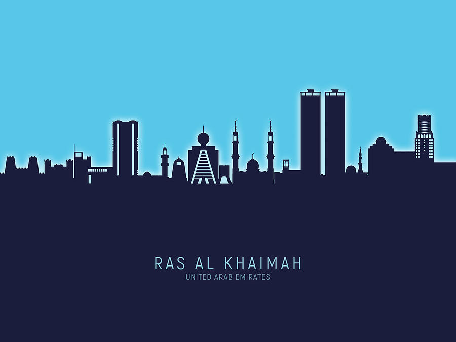 Ras Al Khaimah Skyline #62 Digital Art by Michael Tompsett