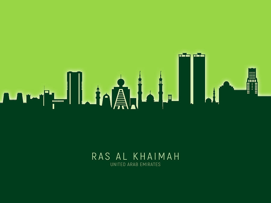 Ras Al Khaimah Skyline #63 Digital Art by Michael Tompsett