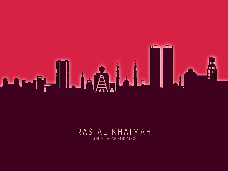 Ras Al Khaimah Skyline #65 Digital Art by Michael Tompsett