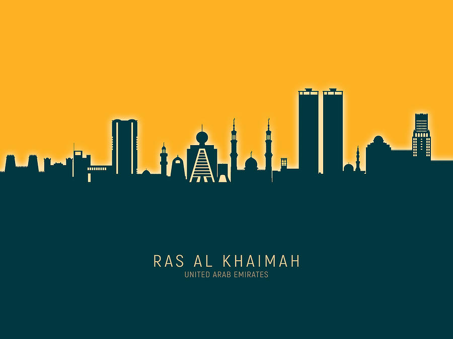 Ras Al Khaimah Skyline #66 Digital Art by Michael Tompsett
