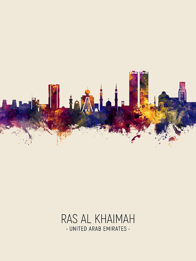 Ras Al Khaimah Skyline #69 Digital Art by Michael Tompsett