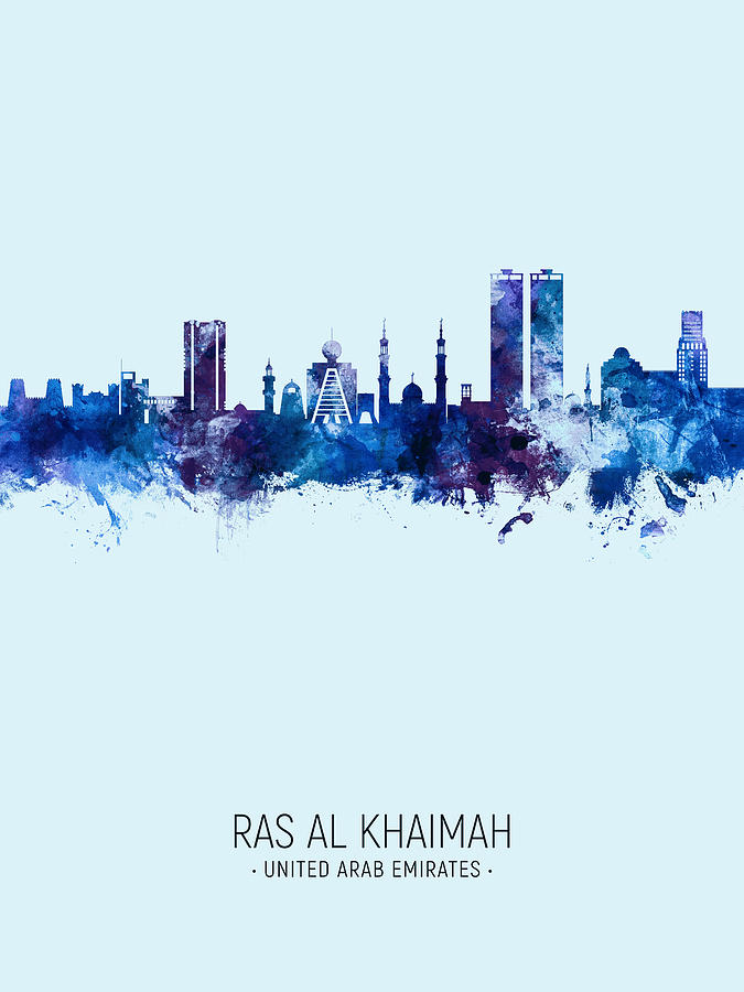 Ras Al Khaimah Skyline #70 Digital Art by Michael Tompsett
