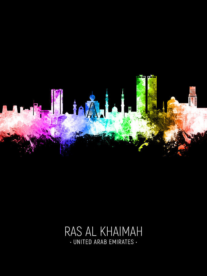 Ras Al Khaimah Skyline #74 Digital Art by Michael Tompsett