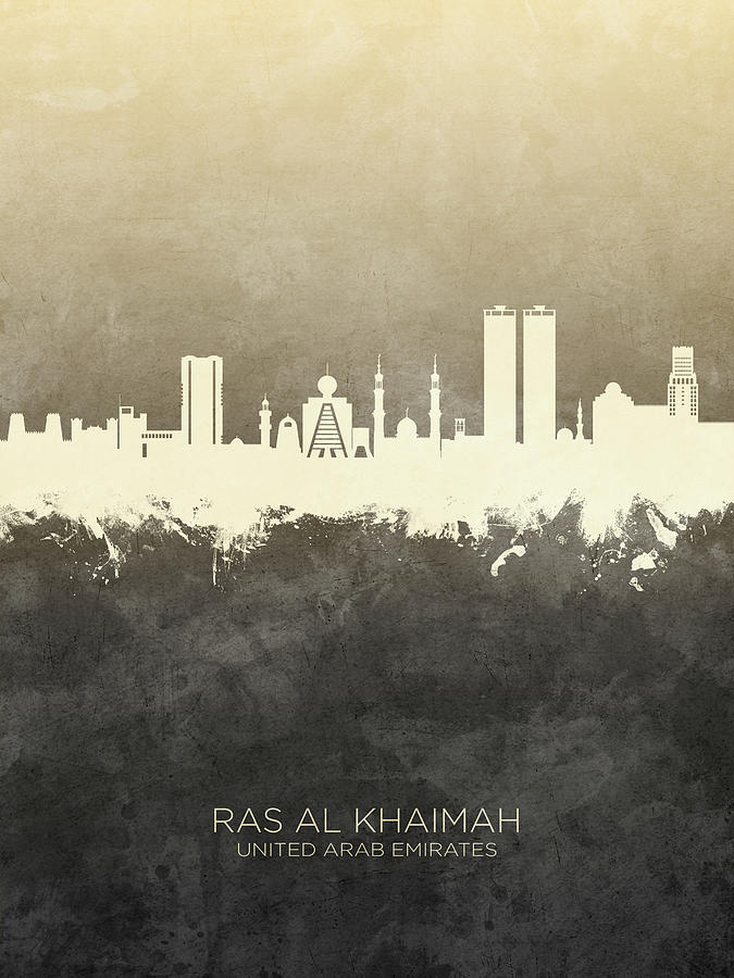 Ras Al Khaimah Skyline #82 Digital Art by Michael Tompsett