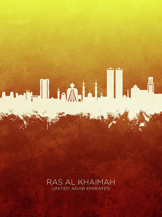 Ras Al Khaimah Skyline #83 Digital Art by Michael Tompsett