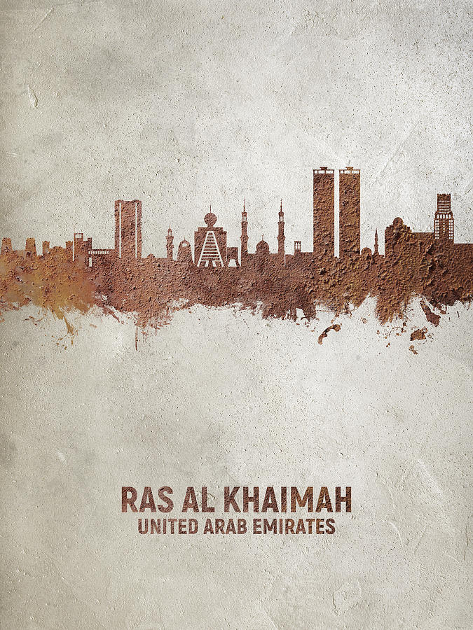 Ras Al Khaimah Skyline #84 Digital Art by Michael Tompsett