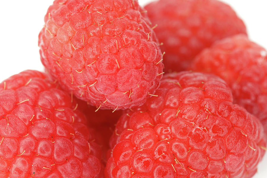 Raspberries Close Up Photograph by Amelia Pearn