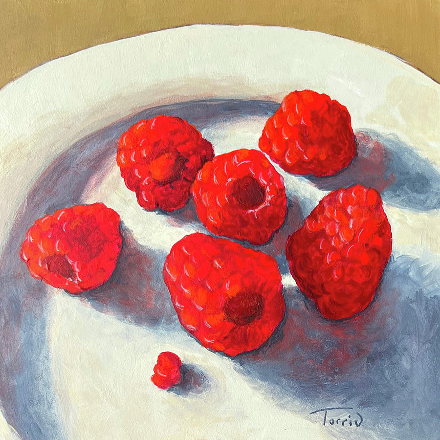 Raspberries  Painting by Torrie Smiley