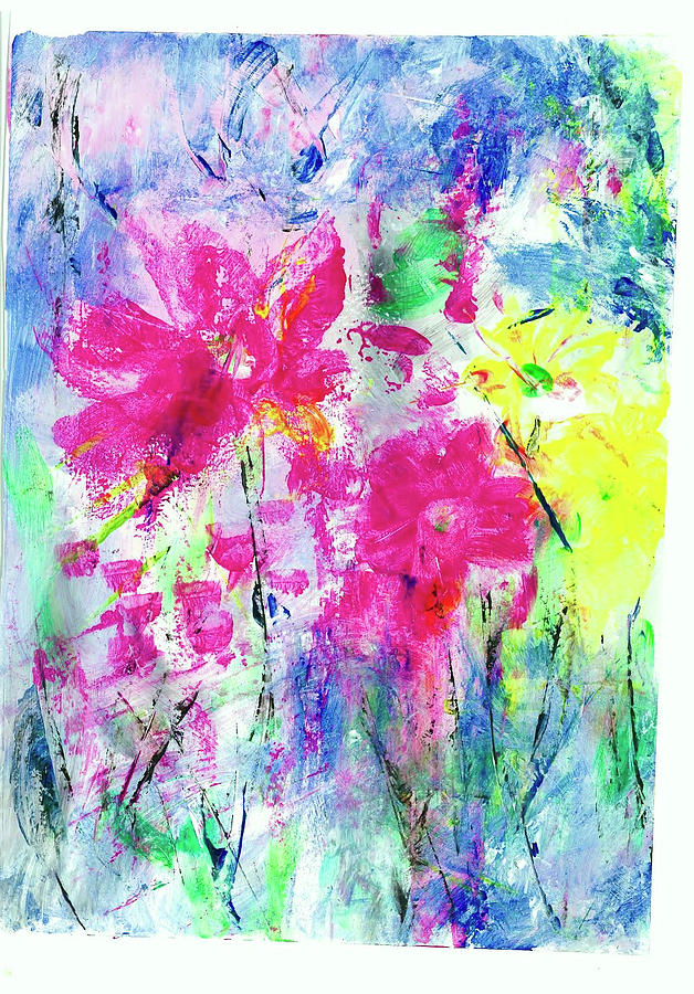 Flower Painting - Raspberry Lenonade by Marilyn Johnson