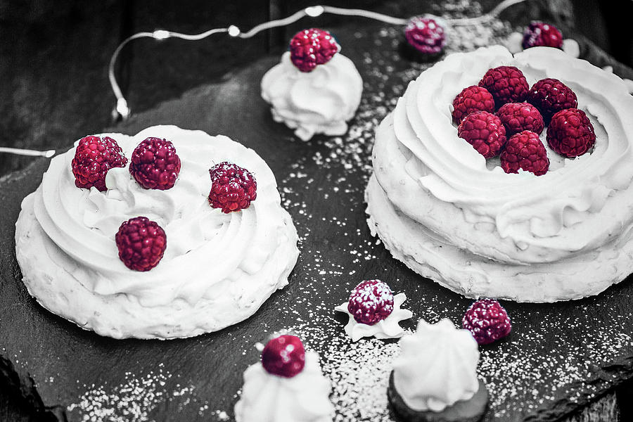 Raspberry Pastry Photograph