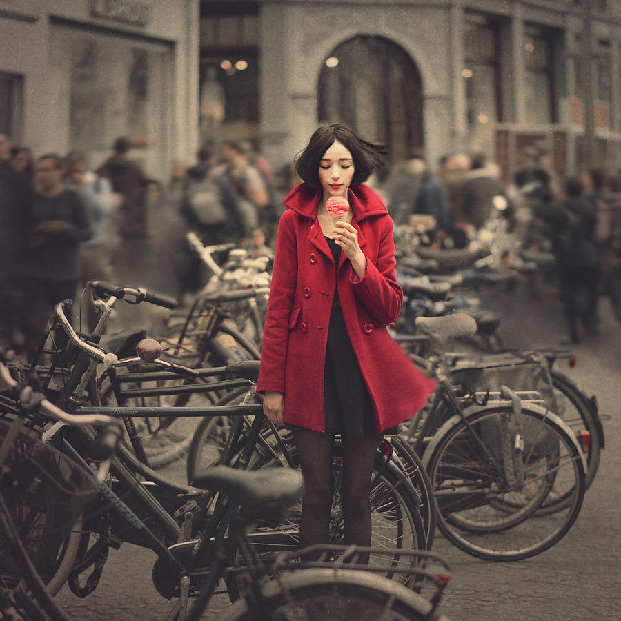 Model Photograph - raspberry sorbet in Amsterdam by Anka Zhuravleva