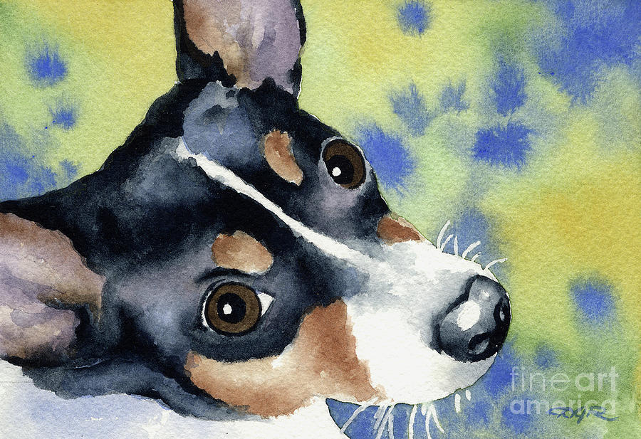 Dog Painting - Rat Terrier by David Rogers Dog Painting - Rat Terrier by David Rogers
