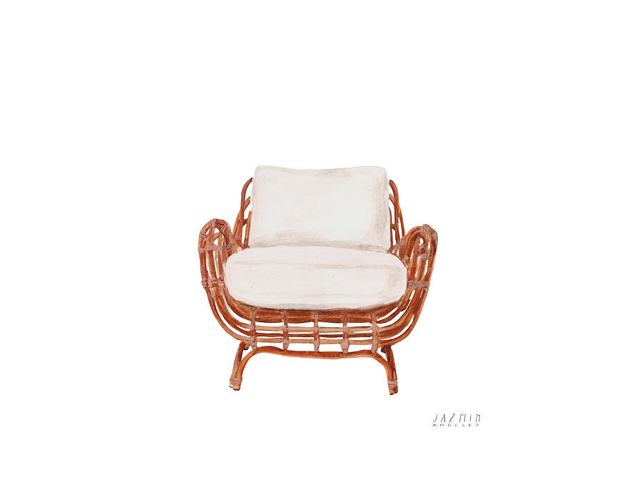 Vintage Furniture Painting - Rattan I by Jazmin Angeles