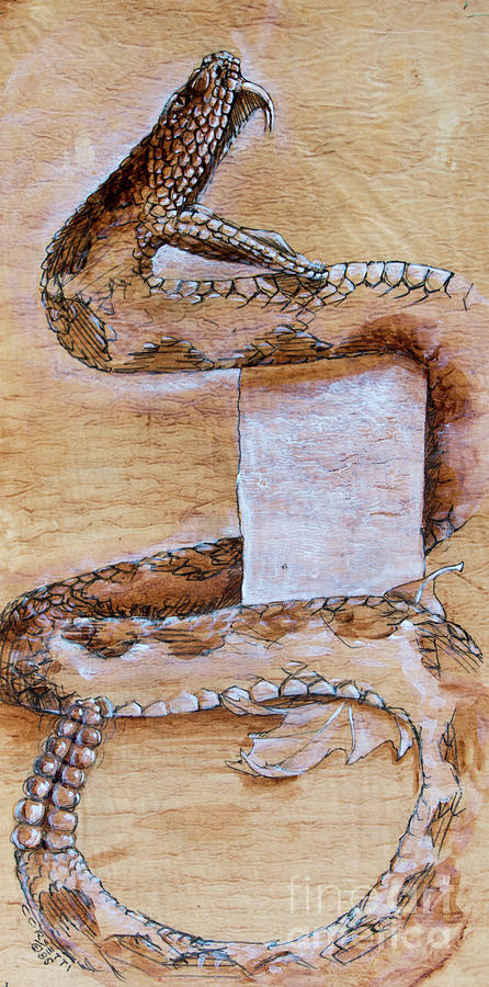 Rattlesnake Painting by Robert Corsetti