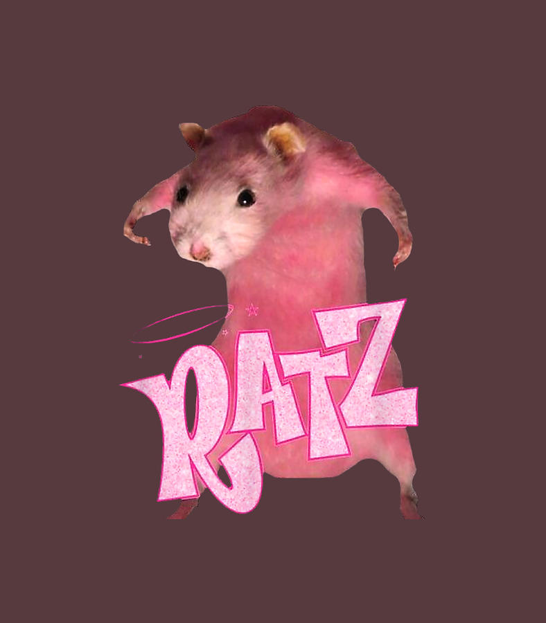 Ratz Funny Rat Funny Mouse Ratz Pink Ratz Mouse Meme Digital Art by ...