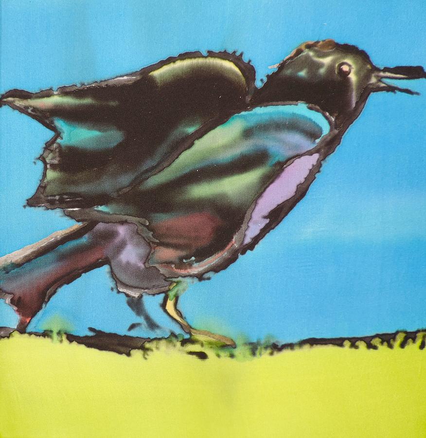 Raucous Raven Painting by Mary Gorman
