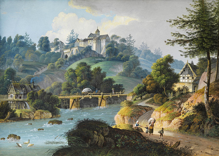 Rauenstein Castle Painting by Anton Lohmann