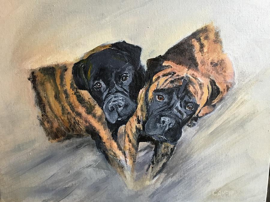 Raven and Blake Painting by Ellen Canfield