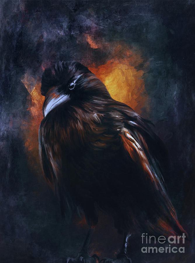 Raven  Digital Art by Andrzej Szczerski