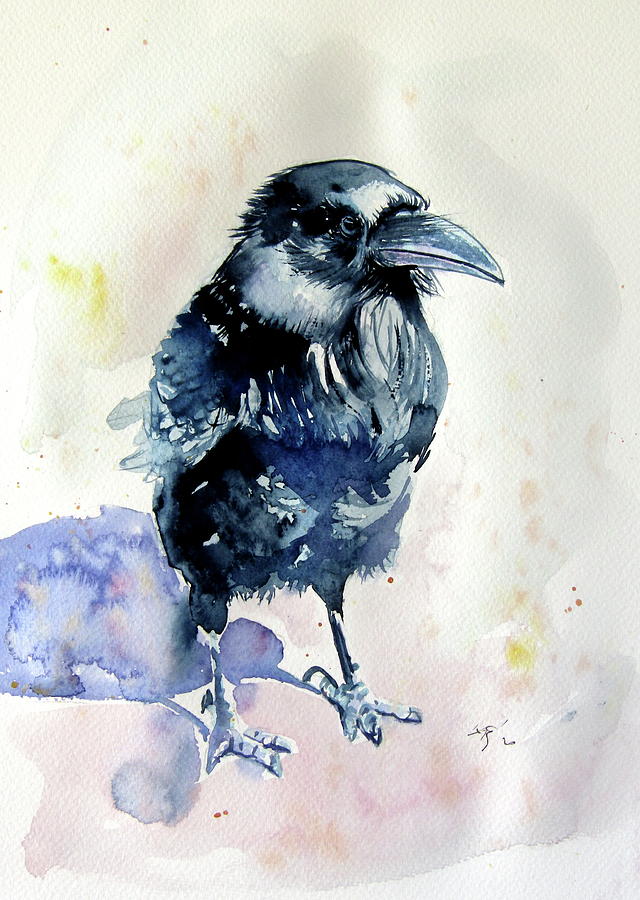 Raven /bird c Painting by Kovacs Anna Brigitta