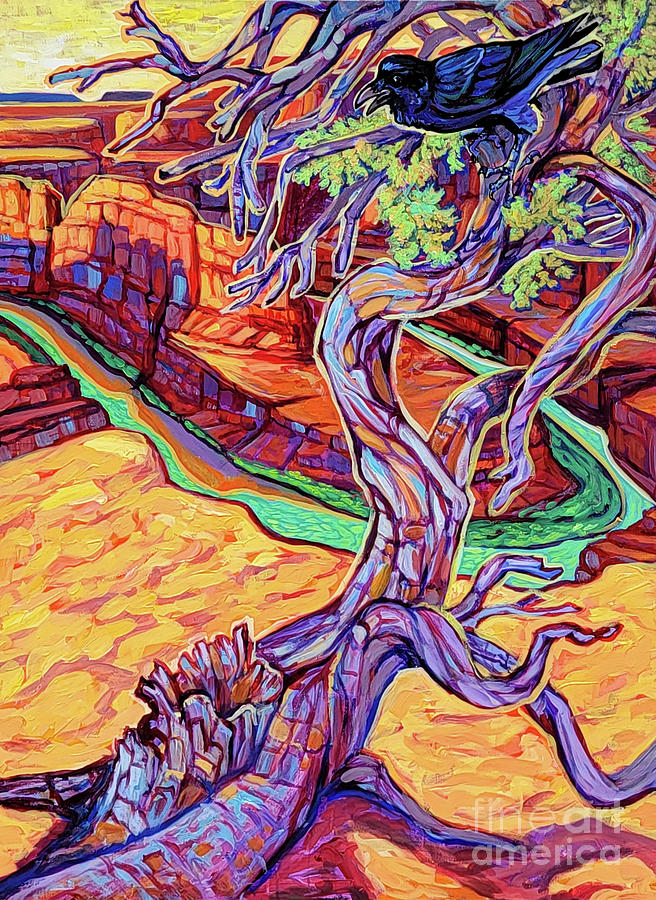 Raven Canyon Painting by Jenn Cunningham