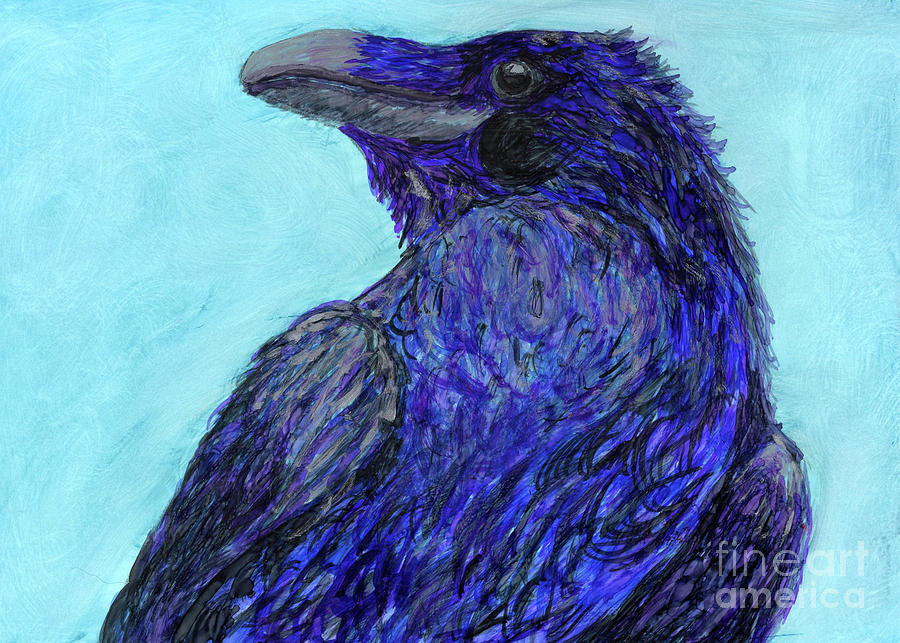 RAven Confidence Painting by Julie Greene-Graham | Fine Art America