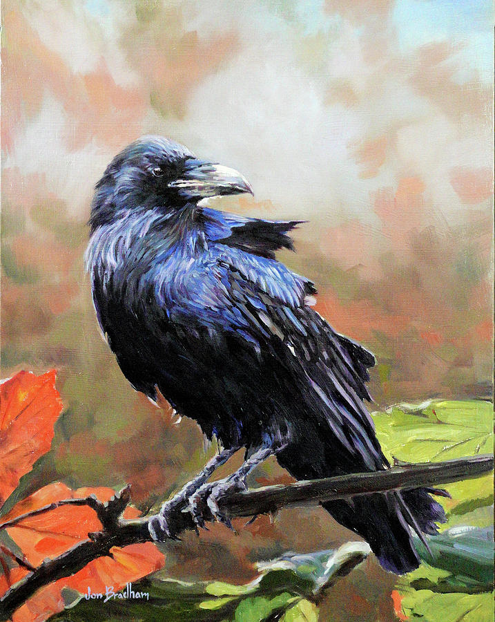 Raven Fall Painting by Jon Bradham - Fine Art America