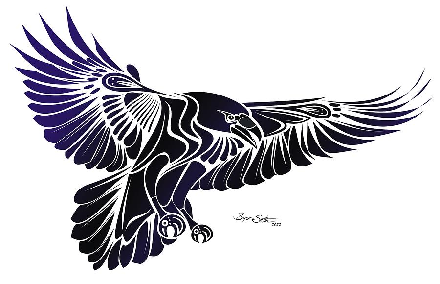 Raven Flight Digital Art by Bryan Smith