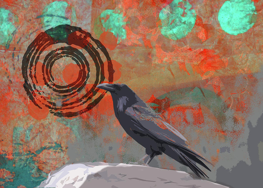 Raven Guard Digital Art by Nancy Merkle