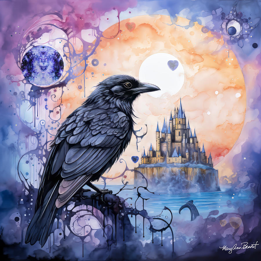 Raven Medicine #2 Digital Art by Mary Ann Benoit