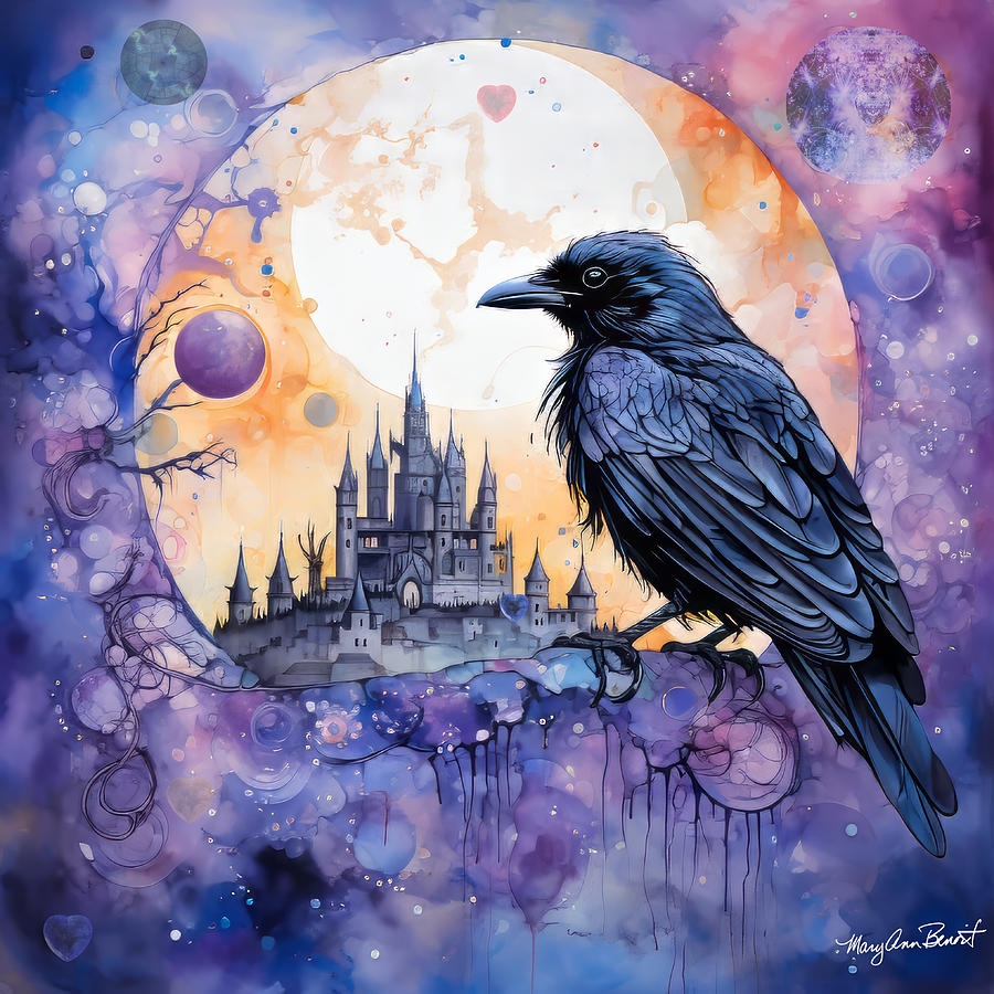 Raven Medicine #3 Digital Art by Mary Ann Benoit