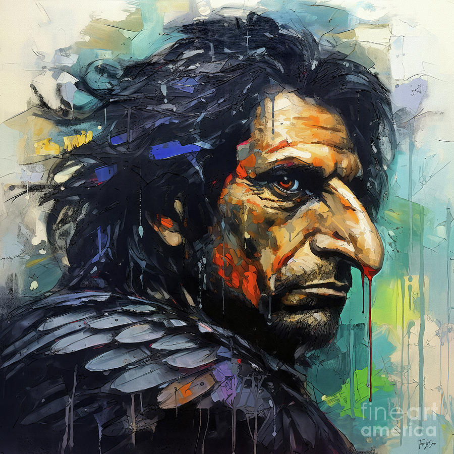 Raven Painting - Raven Reincarnation by Tina LeCour