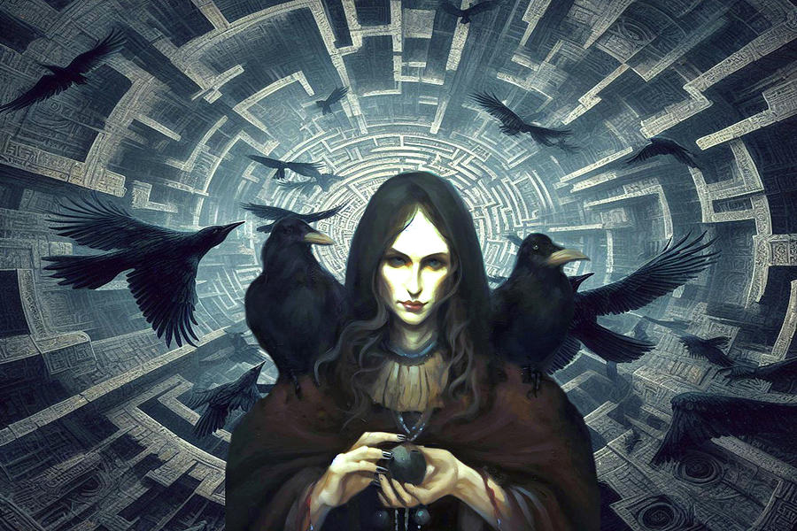 Raven Seeress Digital Art by Lisa Yount