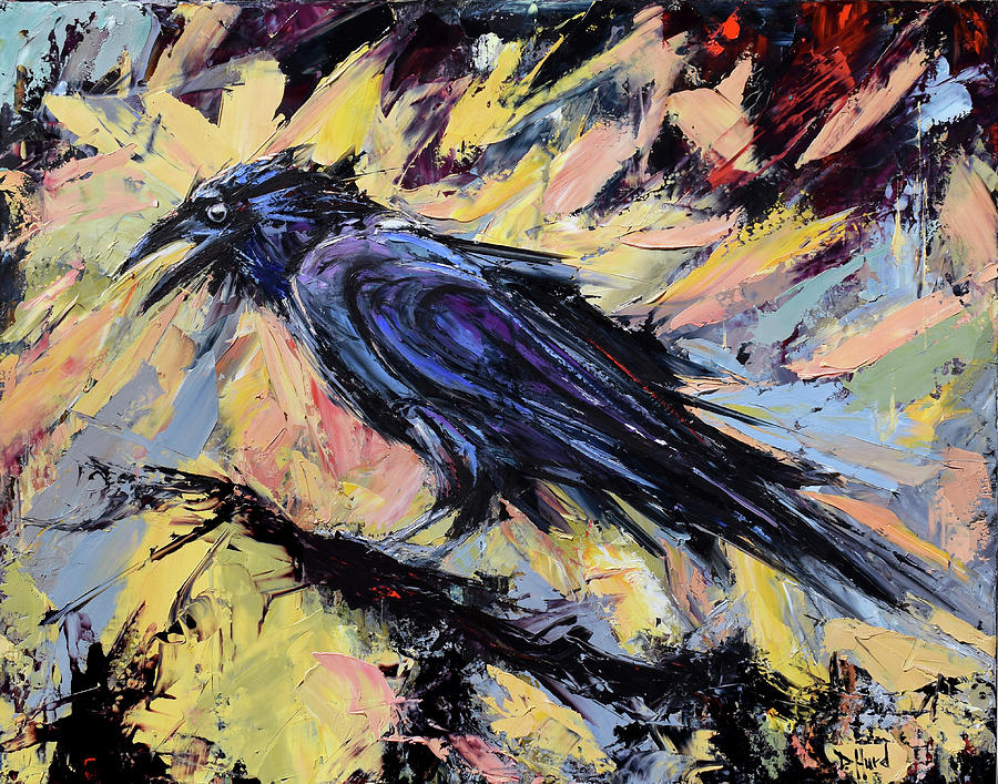 Raven series#2 Painting by Debra Hurd - Fine Art America