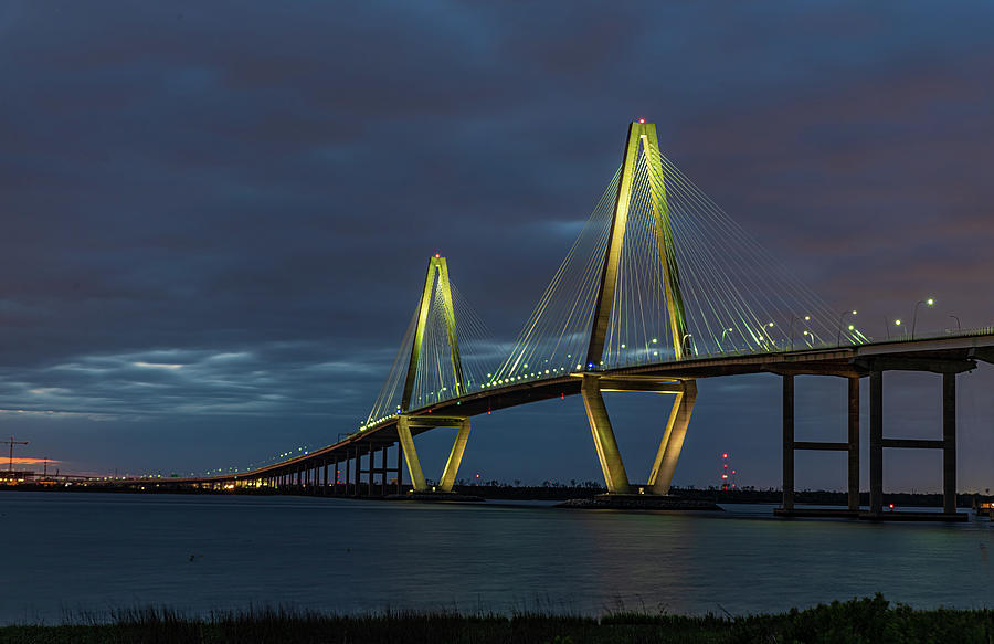 Ravenel Bridge at Charleston, South Carolina  Photograph by Douglas Wielfaert