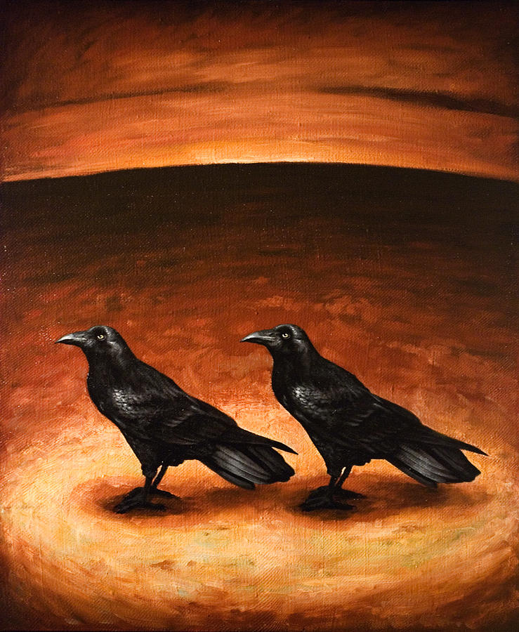 Ravens Painting by Mark Zelmer