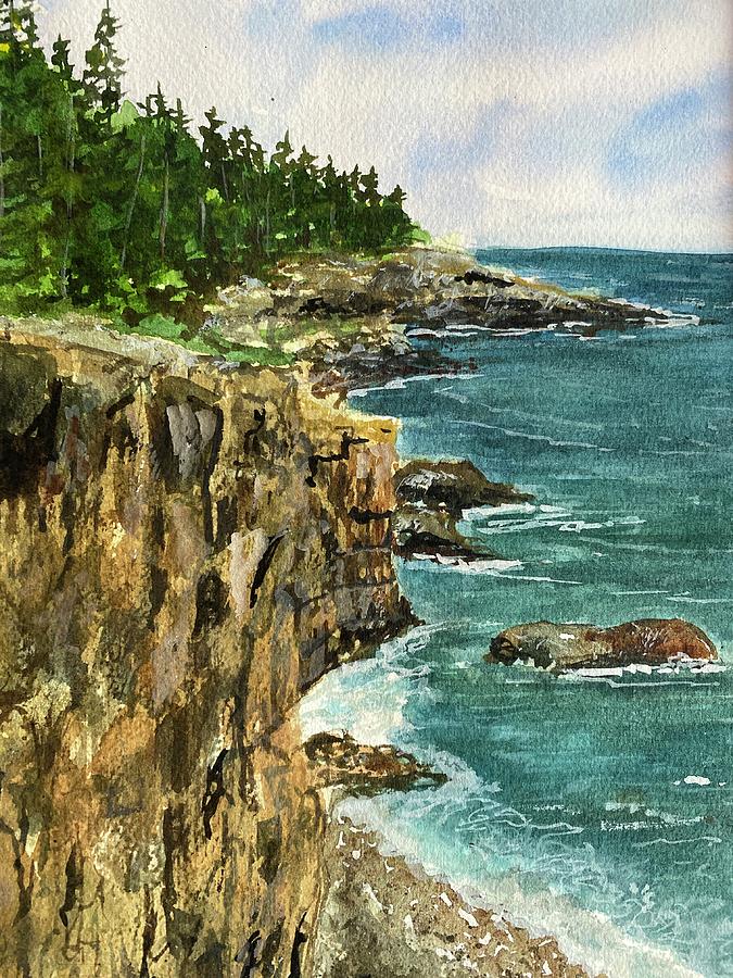 Ravens Nest Acadia, Maine Painting by Kellie Chasse
