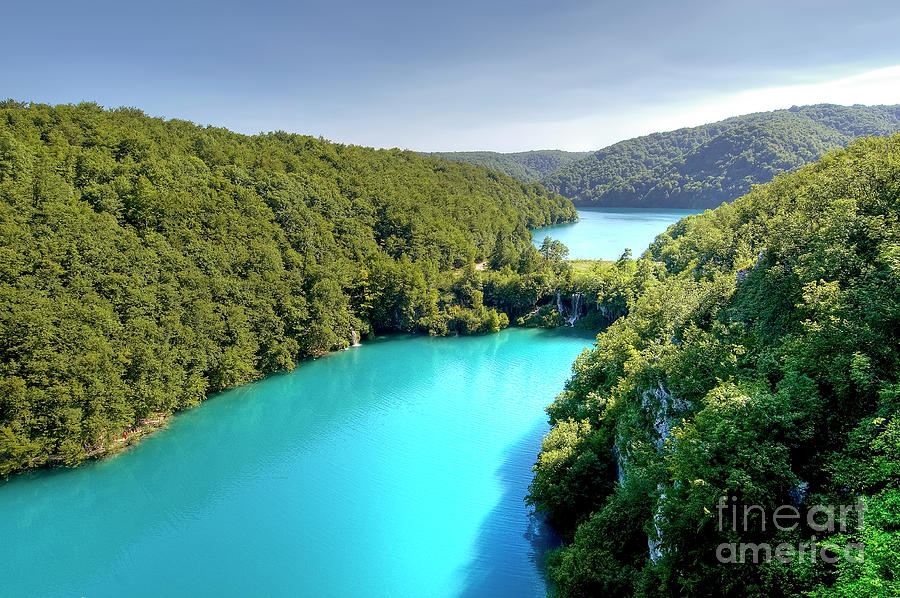 Travertine Dam Between Milanovac Gavanovac Lakes - Croatia Photograph by Paolo Signorini