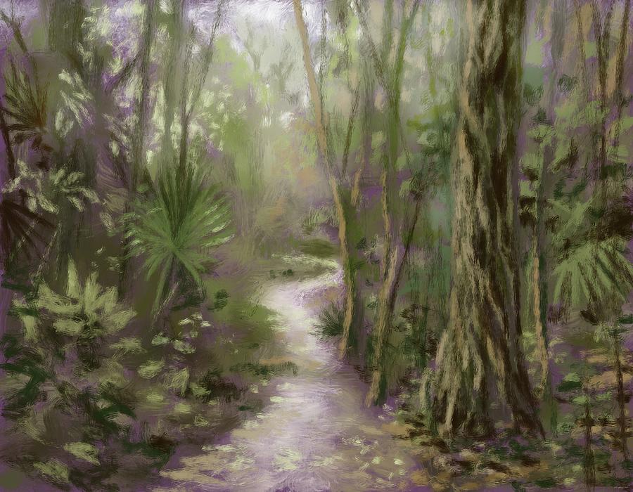 Ravine Gardens Trail Painting by Larry Whitler