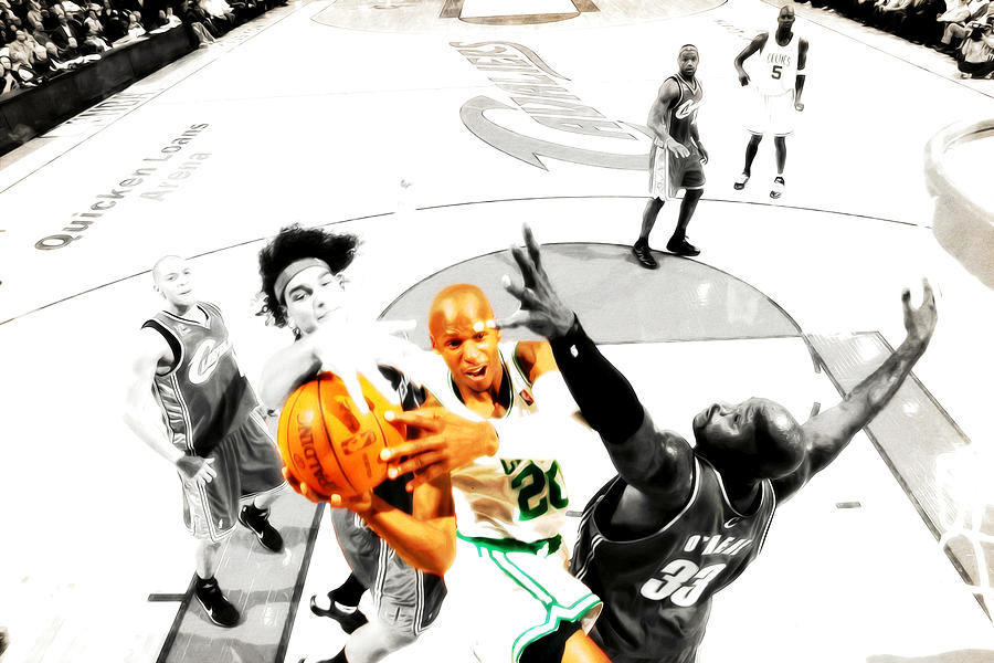 Ray Allen  Mixed Media by Brian Reaves