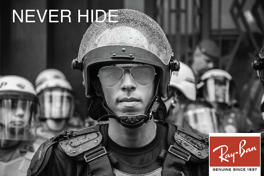 Ray Ban Riot Police Photograph by Hall - Fine Art America