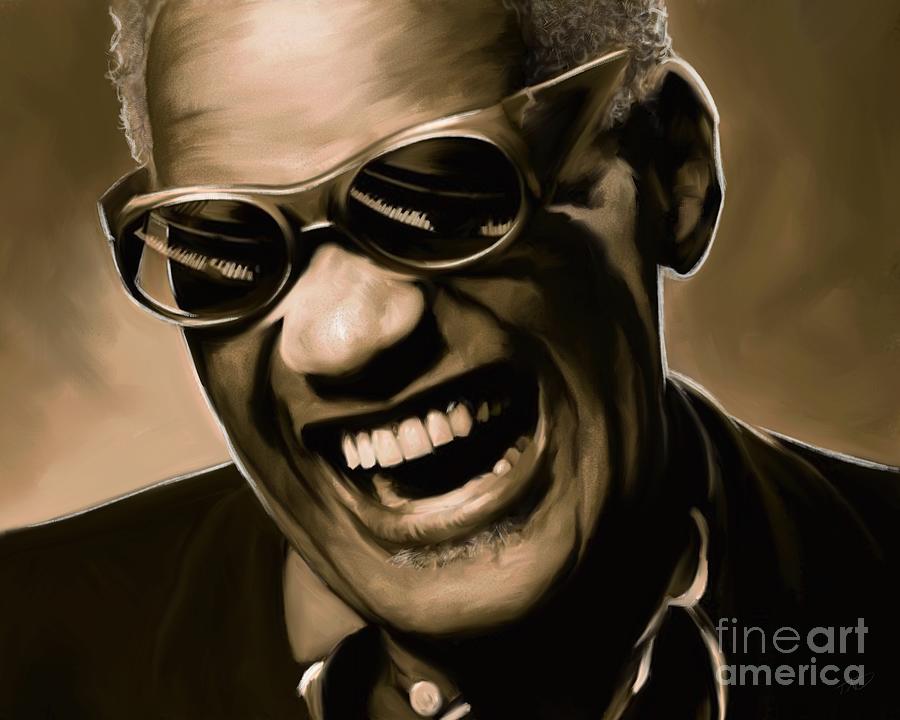 Ray Painting - Ray Charles - Portrait by Paul Tag Ray Painting - Ray Charles - Portrait by Paul Tag