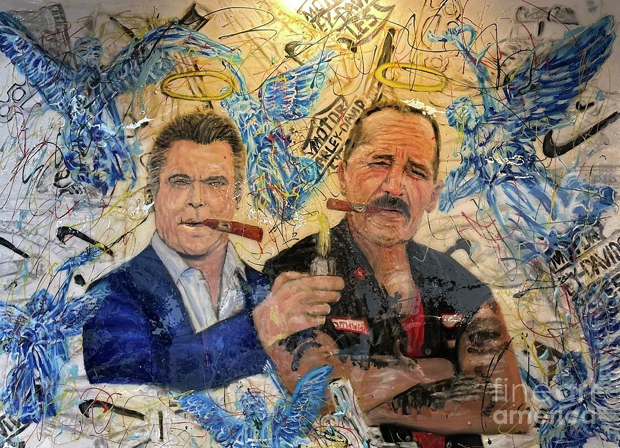 Ray Liotta And Sonny Barger Mixed Media